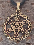 Anhänger 163 Metatrons Würfel - Bronze