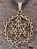 Anhänger 163 Metatrons Würfel - Bronze