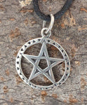 Pentagramm 47 mit Schlangenkette - Silber