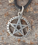 Pentagramm 47 mit Schlangenkette - Silber