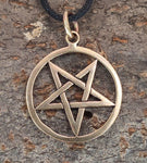 Anhänger 28 Pentagramm - Bronze