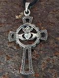 Anhänger 170 Claddagh-Kreuz - Silber