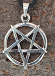 Pentagramm 137 mit Schlangenkette - Silber