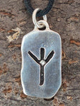 Rune Algiz 155 mit Schlangenkette - Silber