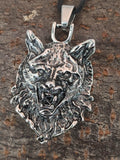 Anhänger 29 Wolfskopf - Edelstahl