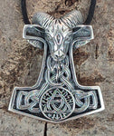 Thorshammer 391 mit Königskette - Silber