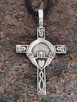 Anhänger 78 Claddagh-Kreuz - Zinn