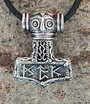 Thorshammer 221 mit Korbkette - Silber