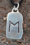 Rune Ehwaz 305 mit Schlangenkette - Silber