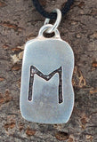 Rune Ehwaz 305 mit Schlangenkette - Silber