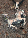 Pferd 06 mit Schlangenkette - Silber