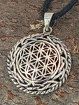 Anhänger 256 Blume des Lebens - Silber