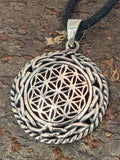 Anhänger 256 Blume des Lebens - Silber