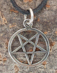 Pentagramm 52 mit Schlangenkette - Silber