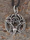 Anhänger 139 Pentagramm mit Hirsch - Silber