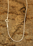Schlangenkette 1 mm - hell - Silber