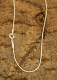 Schlangenkette 1 mm - hell - Silber