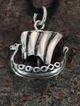 Wikinger-Schiff 317 mit Schlangenkette - Silber