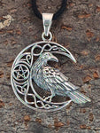 Rabe im Mond 380 mit Schlangenkette - Silber