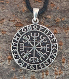 Anhänger 218 Wikinger Kompass - Silber