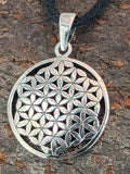 Anhänger 96 B Blume des Lebens - Silber