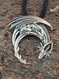 Drache 315 mit Schlangenkette - Silber