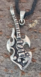 Gitarre 38 mit Schlangenkette - Silber