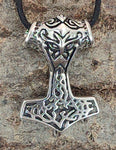 Thorshammer 75 mit Schlangenkette - Silber