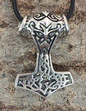 Thorshammer 75 mit Schlangenkette - Silber