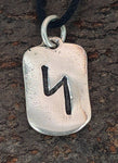 Rune Jera 314 mit Schlangenkette - Silber