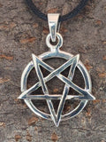 Pentagramm 252 mit Schlangenkette - Silber