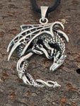 Drache 288 mit Schlangenkette - Silber