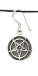 Ohrring 23 Baphomet Pentagramm - Silber