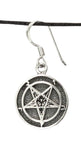 Ohrring 23 Baphomet Pentagramm - Silber