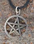 Pentagramm 49 mit Schlangenkette - Silber