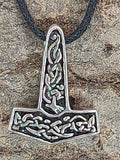 Thorshammer 141 mit Schlangenkette - Silber