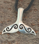 Walflosse 238 mit Korbkette - Silber