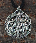 Anhänger 398 Tyr mit Fenrir - Silber