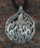 Anhänger 398 Tyr mit Fenrir - Silber