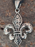 Fleur-de-Lis 15 B mit Panzerkette - Edelstahl