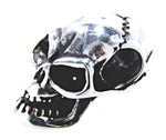 Totenkopf 33 mit Schlangenkette - Silber