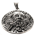 Odin mit Raben 348 mit Korbkette - Silber