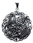 Anhänger 349 Odin mit Raben - Silber