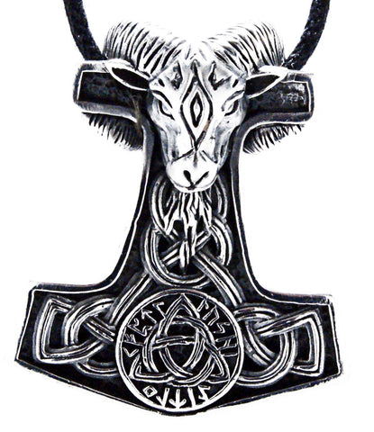 Thorshammer 391 mit Königskette - Silber