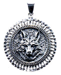 Anhänger 394 Wolfskopf - Silber