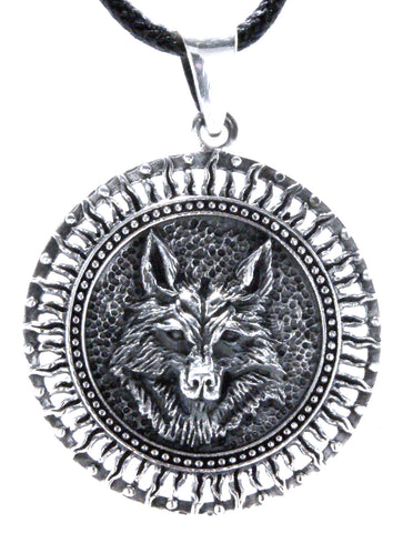 Wolfskopf 394 mit Schlangenkette - Silber