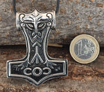 Thorshammer 68 A mit Königskette - Edelstahl