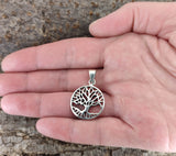 Lebensbaum 85 mit Schlangenkette - Silber