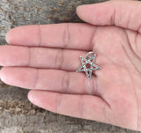 Pentagramm 51 mit Schlangenkette - Silber