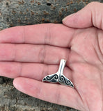 Walflosse 238 mit Korbkette - Silber
